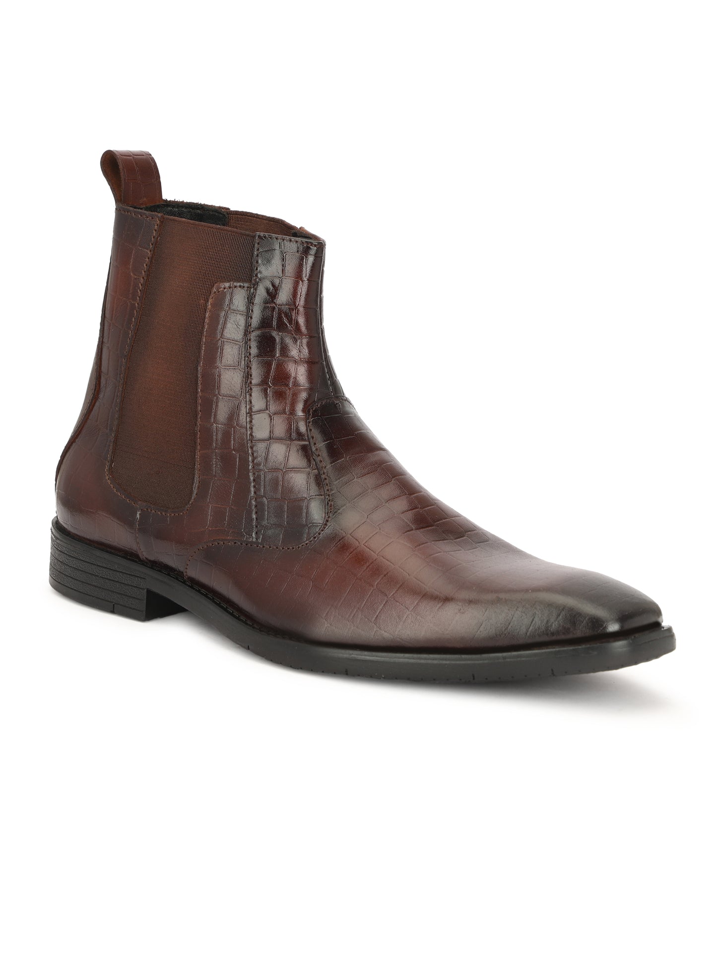 Genuine Leather Croco Boots