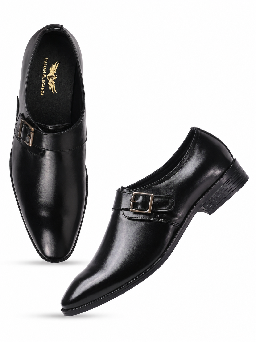Designer Pure Leather Monkstraps – Black