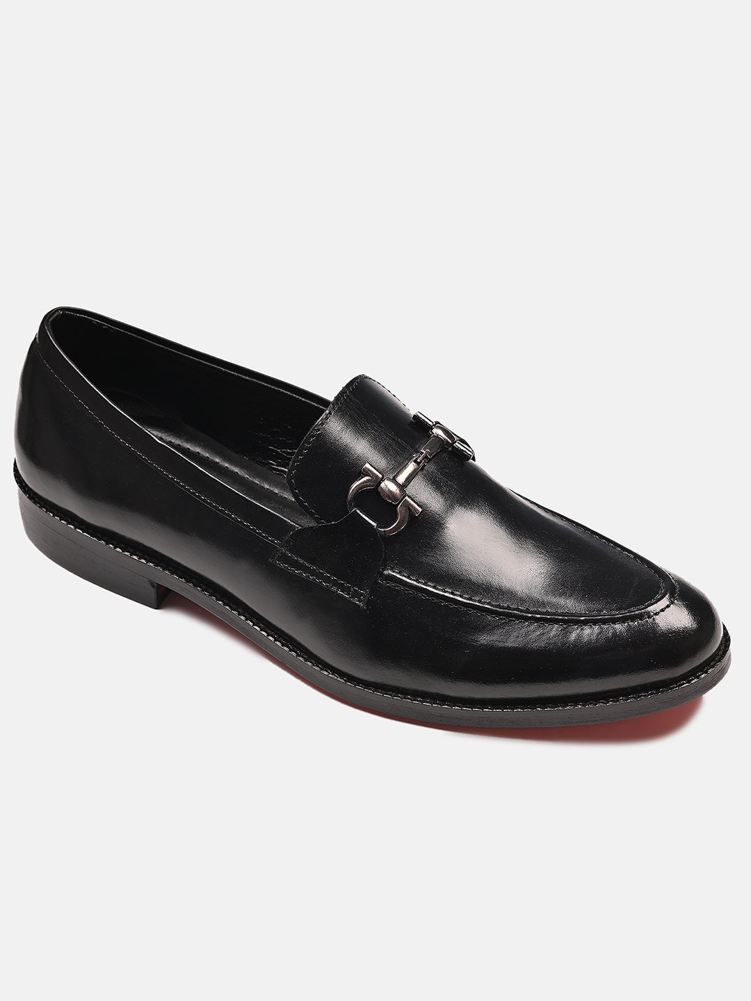 Stylish Leather Horsebit Loafers | Black