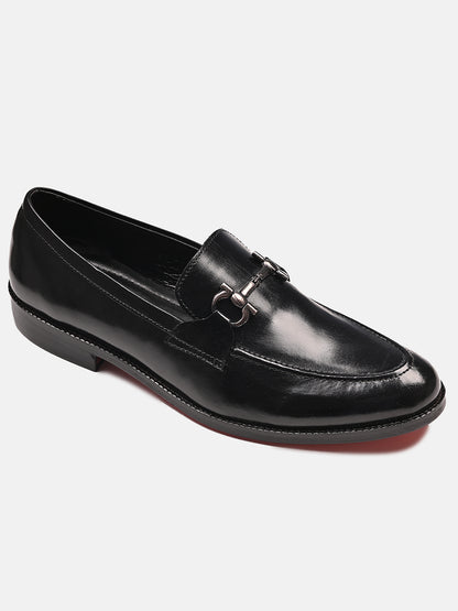 Stylish Leather Horsebit Loafers | Black