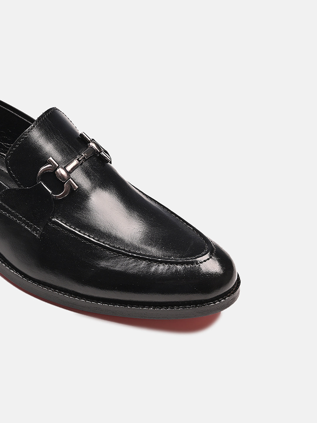 Stylish Leather Horsebit Loafers | Black