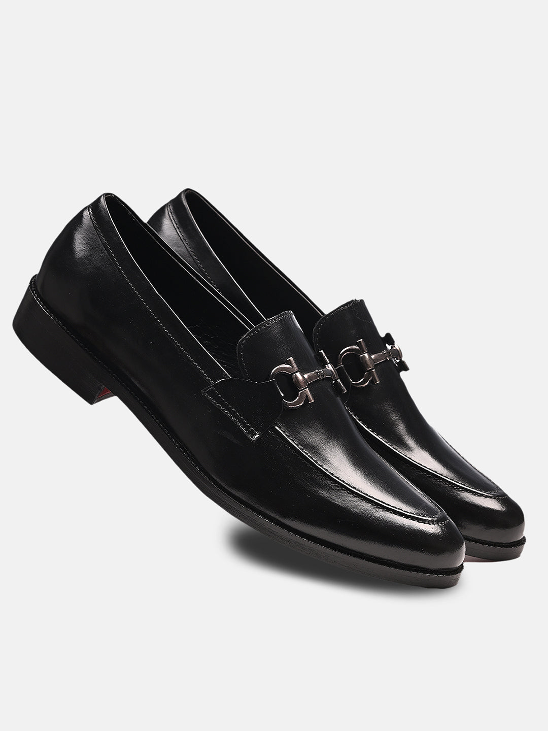 Stylish Leather Horsebit Loafers | Black