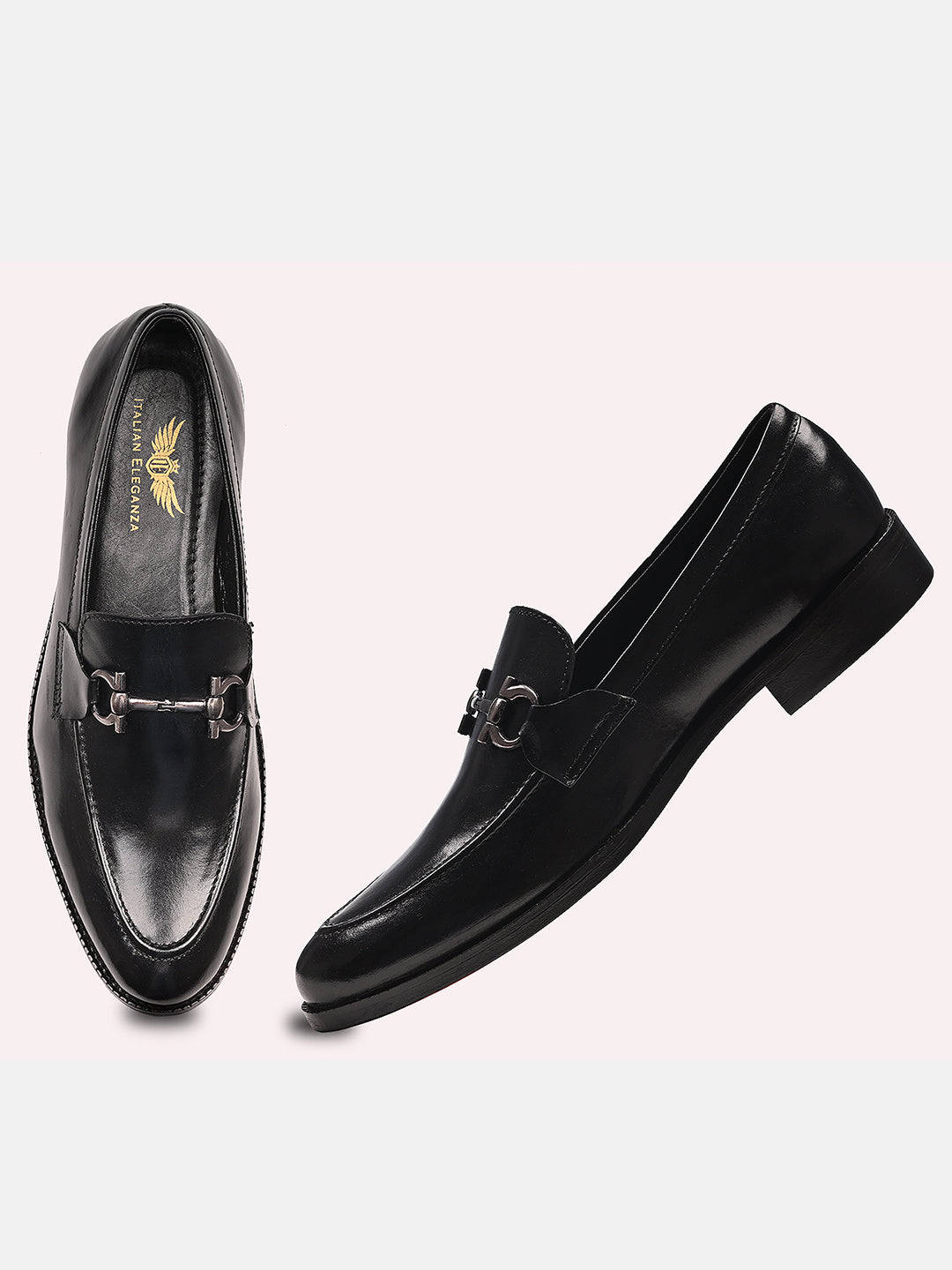 Stylish Leather Horsebit Loafers | Black