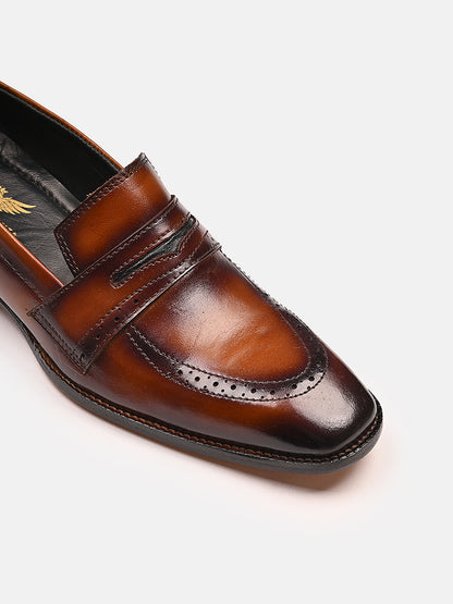 Attractive Leather Penny Loafers | Tan