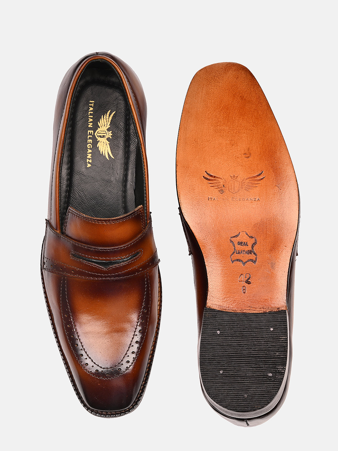 Attractive Leather Penny Loafers | Tan