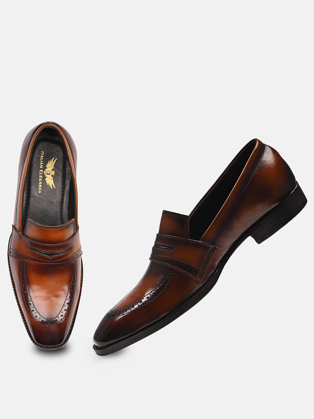 Attractive Leather Penny Loafers | Tan