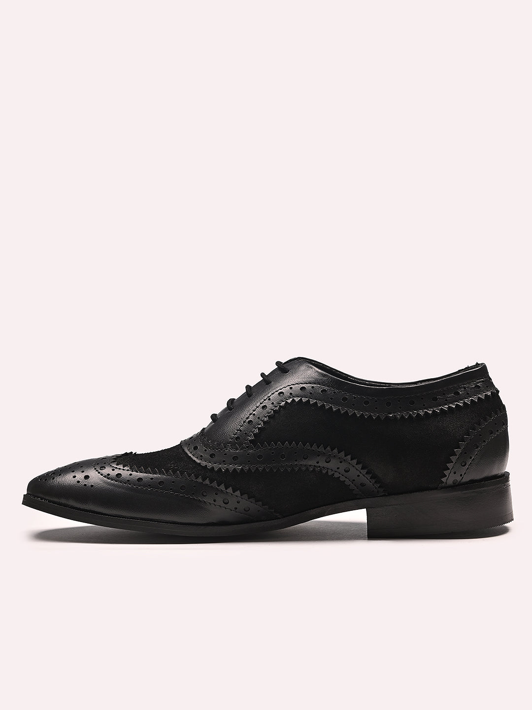 Comfortable Leather Brogues Oxford Laceup Shoes | Black