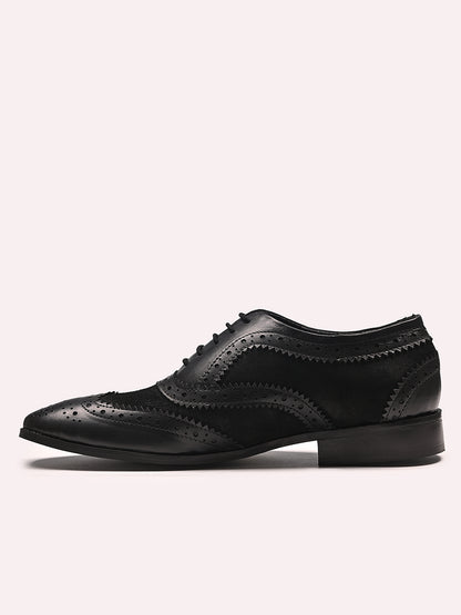 Comfortable Leather Brogues Oxford Laceup Shoes | Black