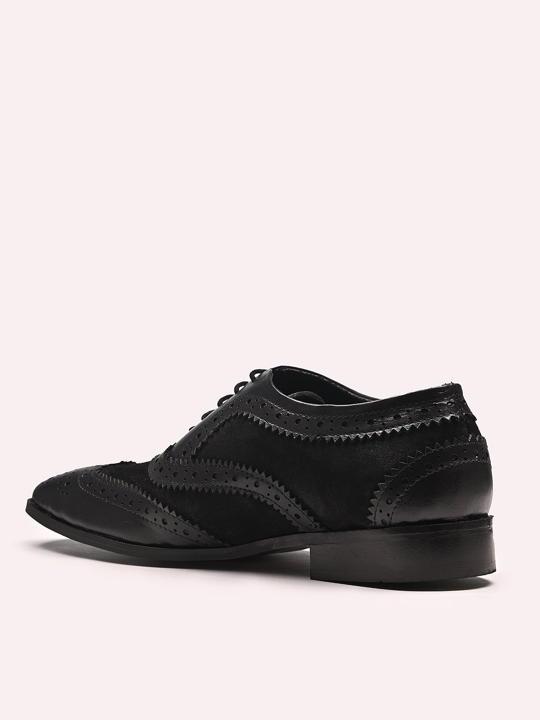 Comfortable Leather Brogues Oxford Laceup Shoes | Black
