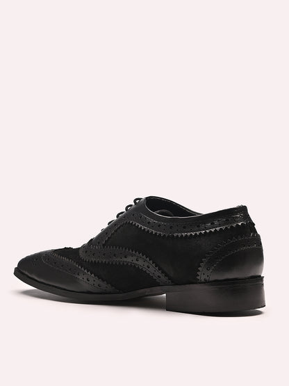 Comfortable Leather Brogues Oxford Laceup Shoes | Black