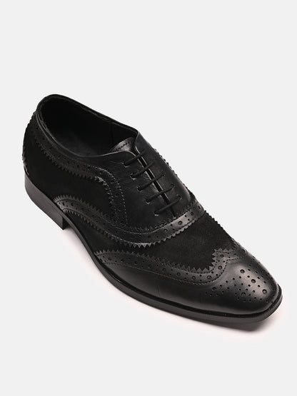 Comfortable Leather Brogues Oxford Laceup Shoes | Black
