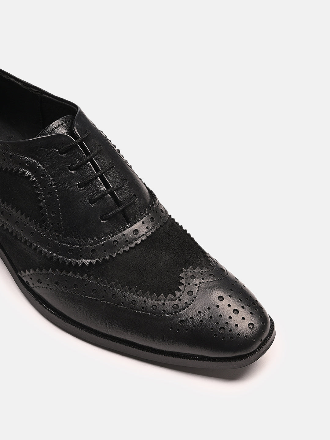 Comfortable Leather Brogues Oxford Laceup Shoes | Black