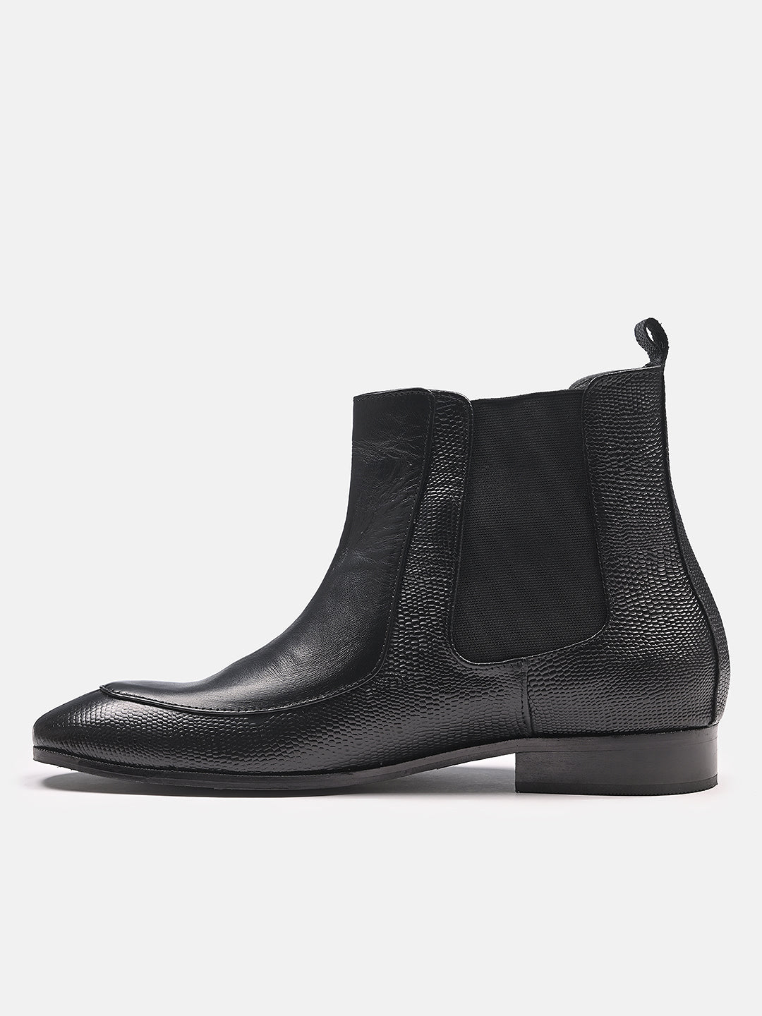 Comfortable Designer Leather Chelsea Boots Black