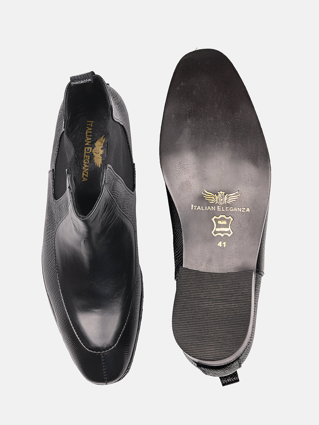 Comfortable Designer Leather Chelsea Boots Black