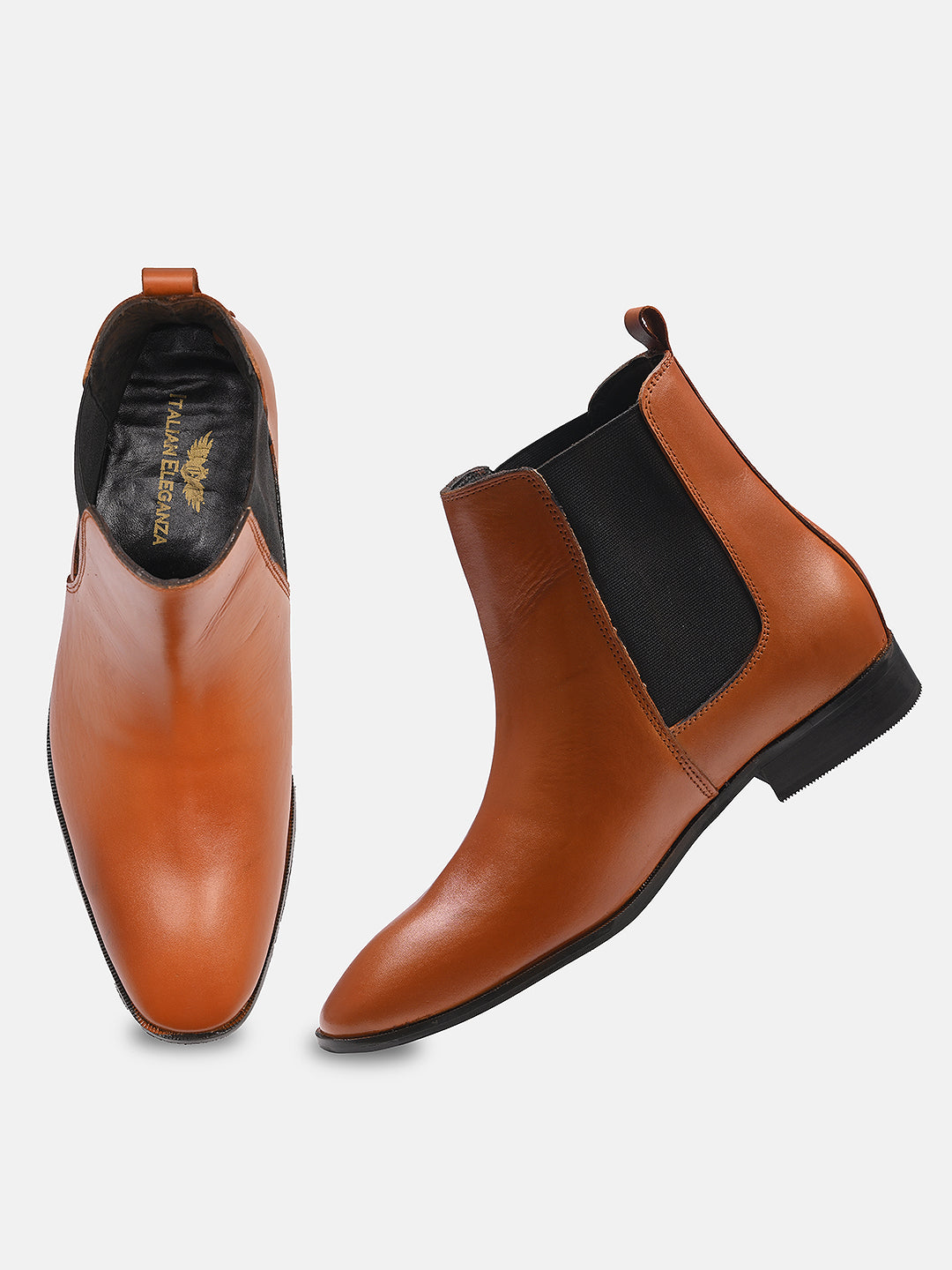 Stylish Chelsea Leather Boots | Tan