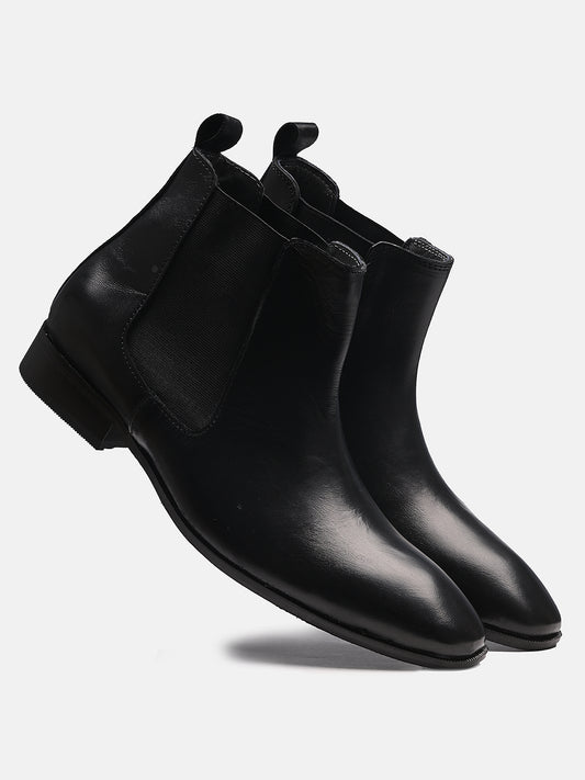Attractive Chelsea Leather Boots | Black