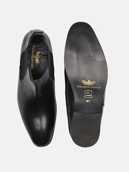 Attractive Chelsea Leather Boots | Black