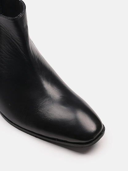 Attractive Chelsea Leather Boots | Black