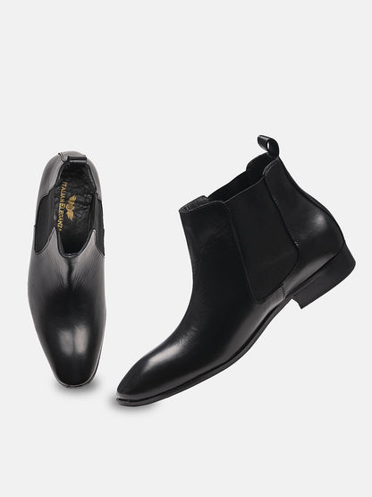 Attractive Chelsea Leather Boots | Black