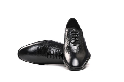 Genuine Leather Croco Wholecut Oxford  Shoes
