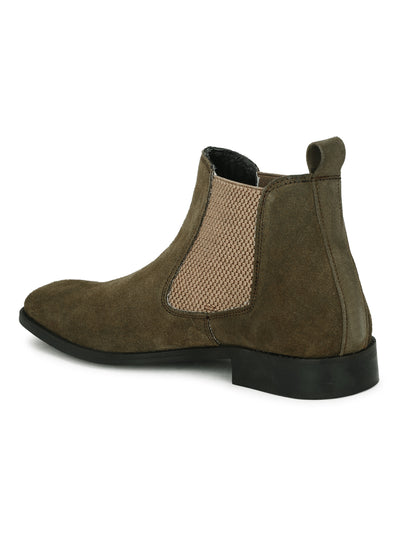 Genuine Suede Leather Chelsea Boots Tobacco