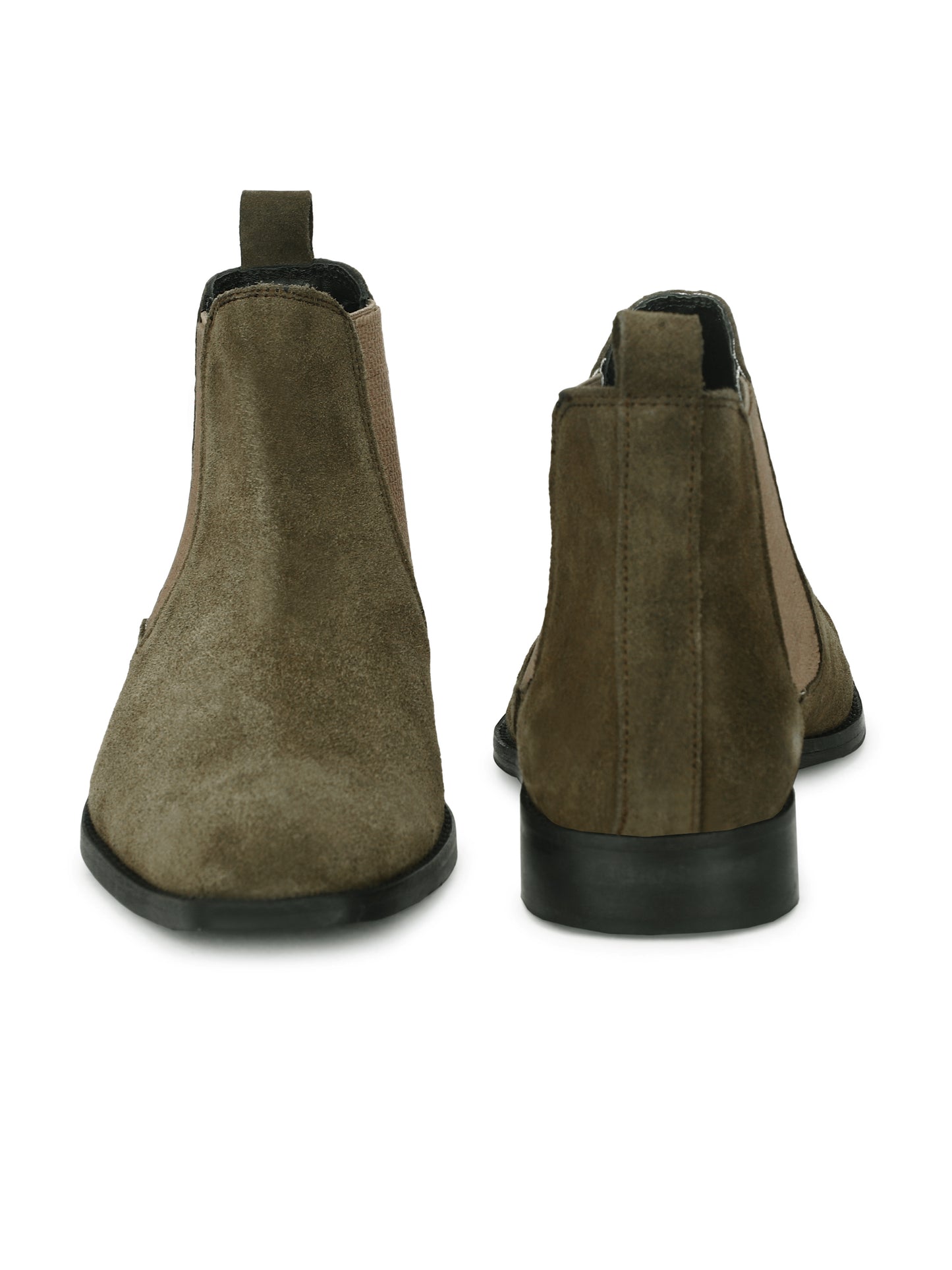 Genuine Suede Leather Chelsea Boots Grey