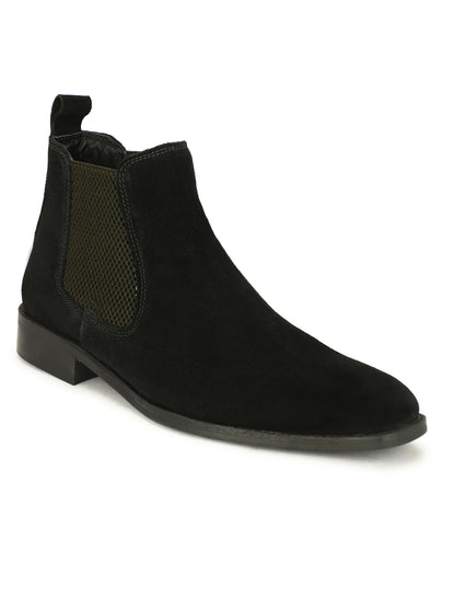 Genuine Suede Leather Chelsea Boots Grey