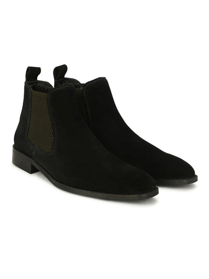 Genuine Suede Leather Chelsea Boots Grey