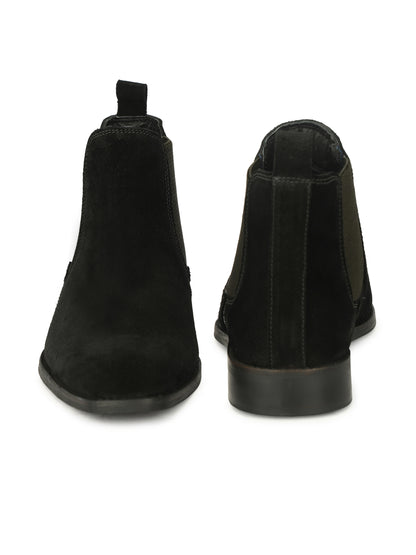 Genuine Suede Leather Chelsea Boots Grey