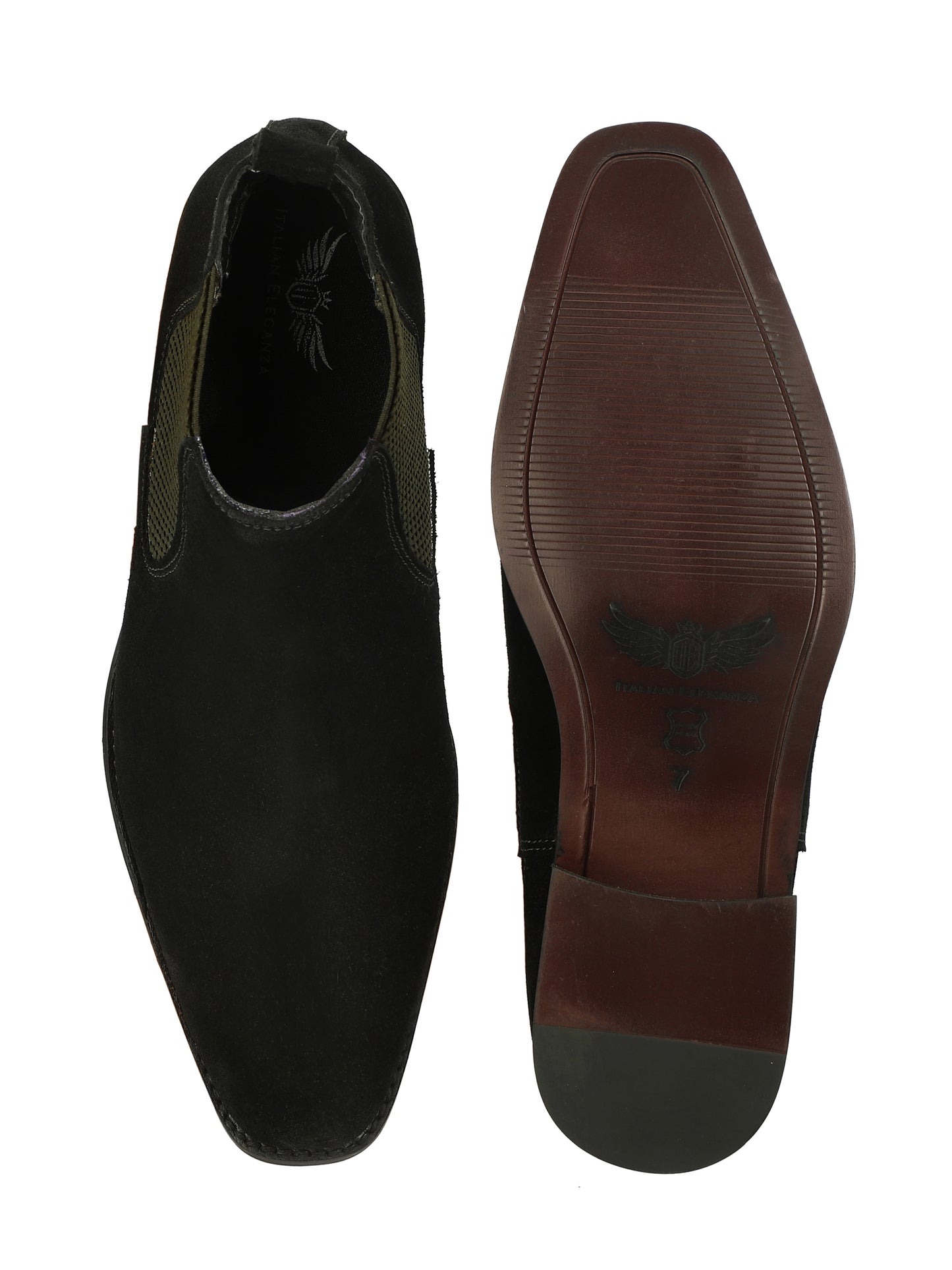 Genuine Suede Leather Chelsea Boots Grey