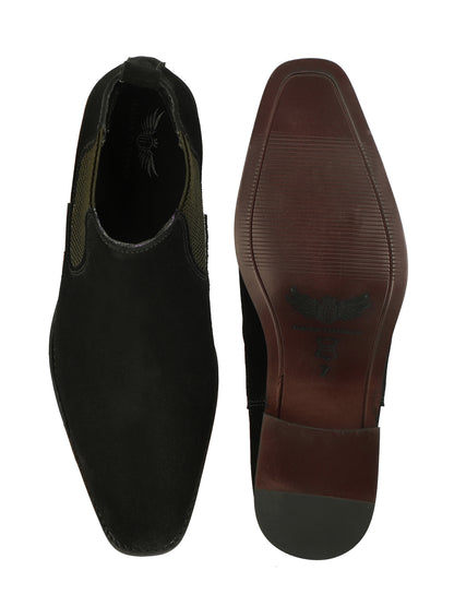 Genuine Suede Leather Chelsea Boots Grey