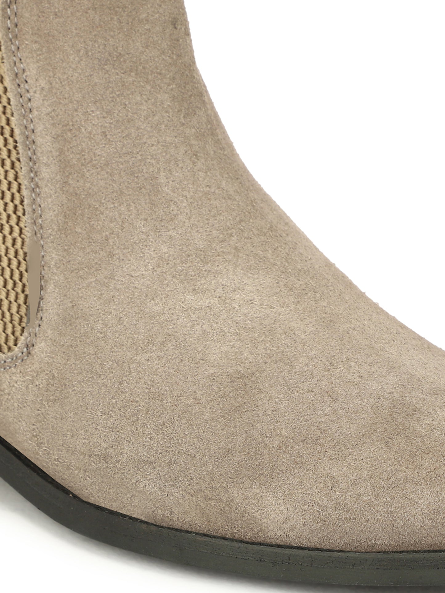 Genuine Suede Leather Chelsea Boots Grey