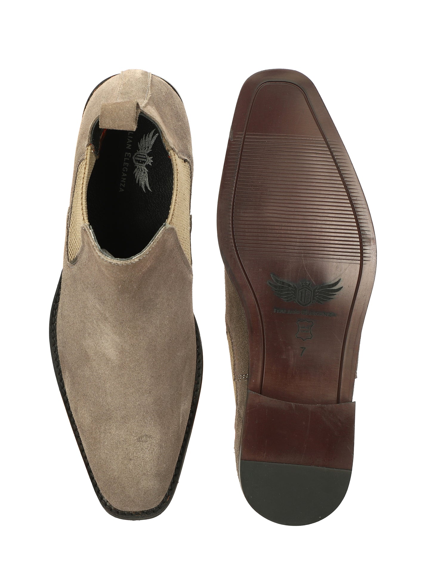 Genuine Suede Leather Chelsea Boots Grey