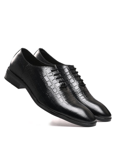 Genuine Leather Croco Wholecut Oxford  Shoes