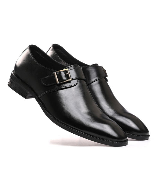 Designer Pure Leather Monkstraps – Black