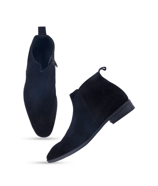 Comfortable Genuine Suede Leather Solid Boot for Men