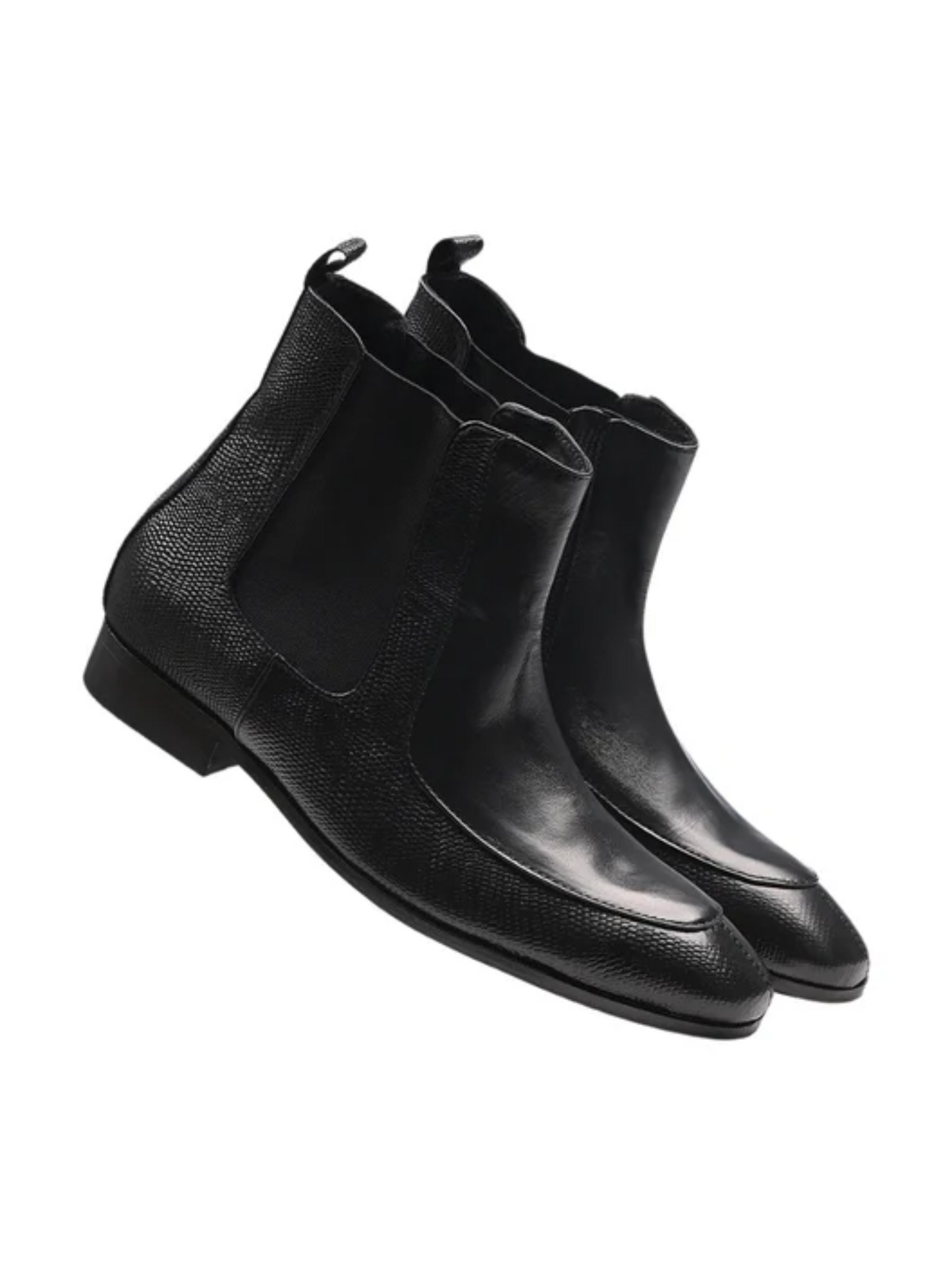 Comfortable Designer Leather Chelsea Boots Black